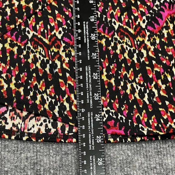 Chico’s Travelers Cardigan 0 Womens 4 Small Pink‎ Yellow Black Print Open Front - Picture 6 of 10